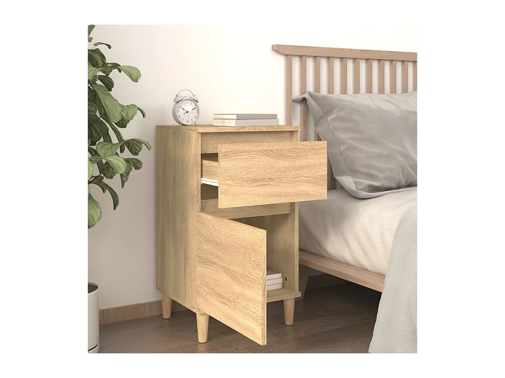 Tables de chevet 2 pcs chêne sonoma 40x35x70 cm