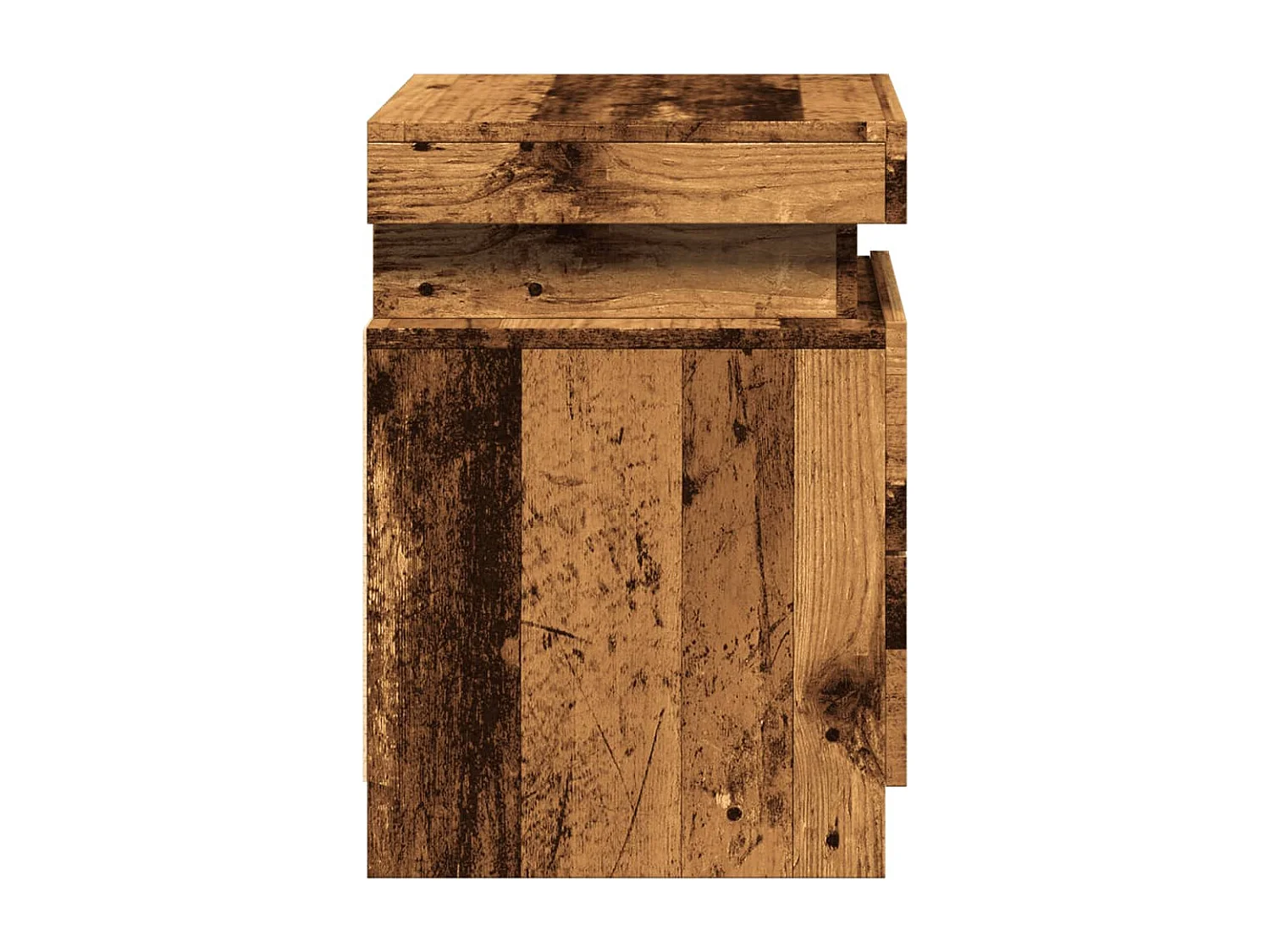 Comodino e LED in legno vecchio 35x39x55 cm in legno ingegnerizzato