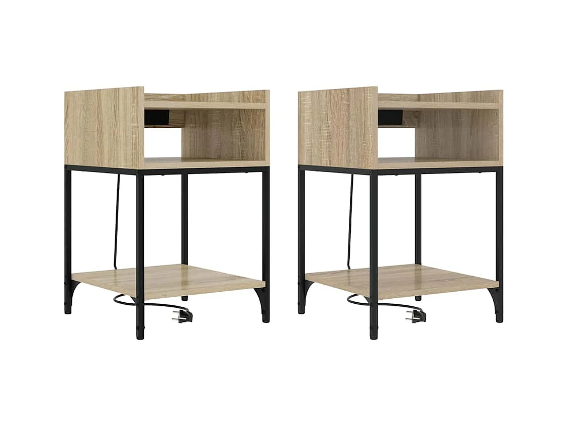 Armoires de chevet 2 pcs Chêne sonoma 40 x 40 x 61 cm