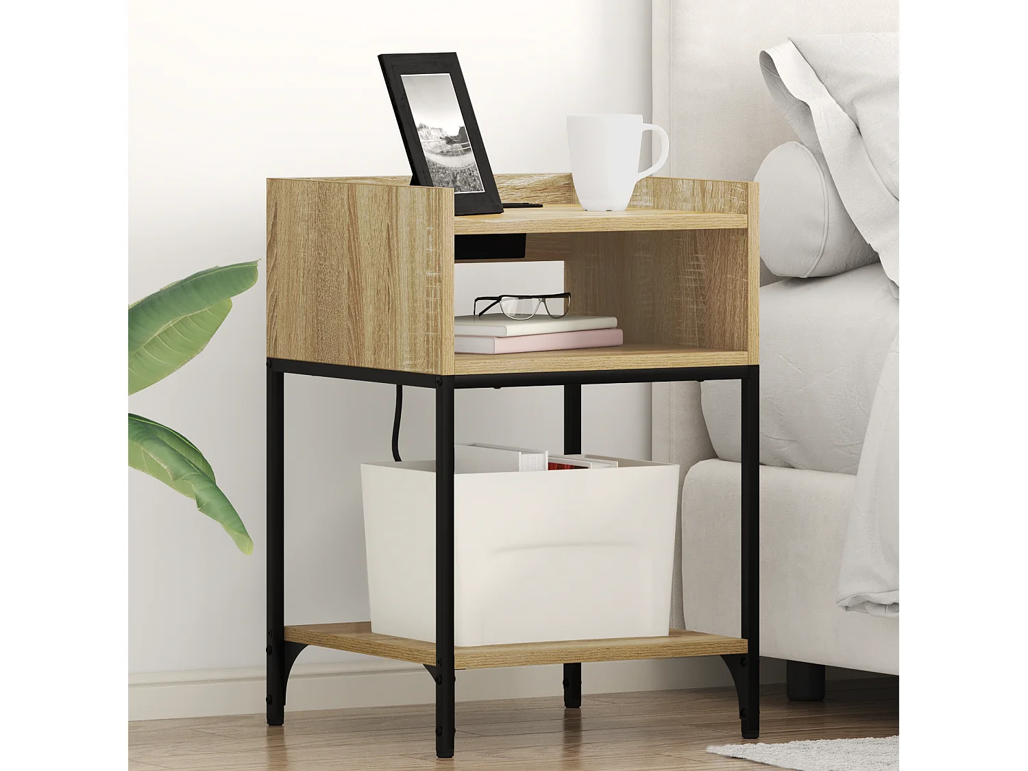 Armoires de chevet 2 pcs Chêne sonoma 40 x 40 x 61 cm