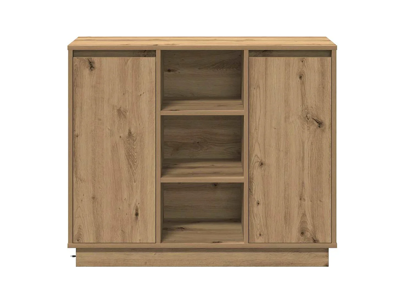 Credenza con LED Rovere Artisanale 90x32x75 cm Legno ingegnerizzato