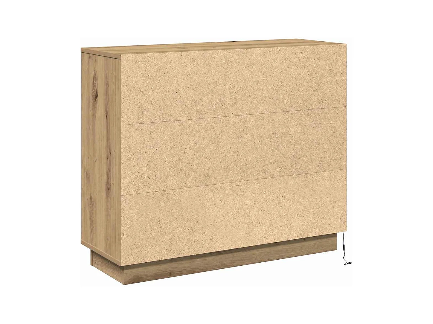 Credenza con LED Rovere Artisanale 90x32x75 cm Legno ingegnerizzato