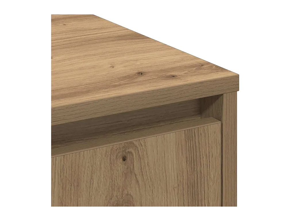 Credenza con LED Rovere Artisanale 90x32x75 cm Legno ingegnerizzato