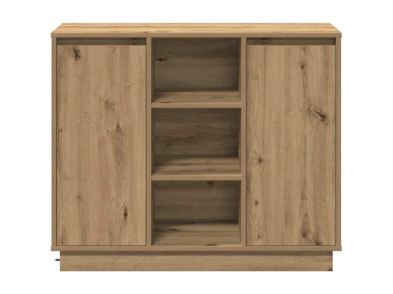 Buffet avec LED Chêne Artisanale 90x32x75 cm Bois d'ingénierie