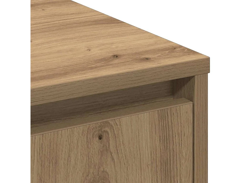 Buffet avec LED Chêne Artisanale 90x32x75 cm Bois d'ingénierie