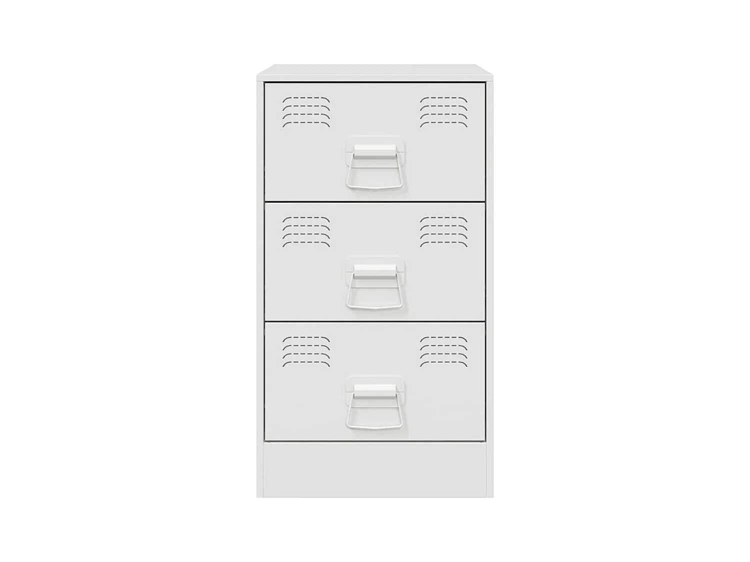 Tables de chevet 2 pcs blanc 34,5x39x62 cm acier