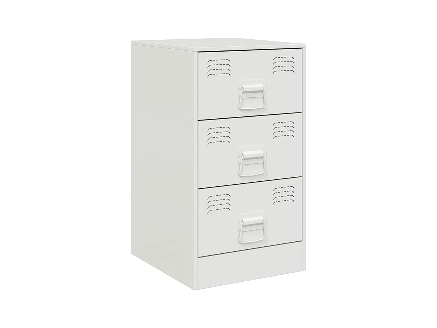 Tables de chevet 2 pcs blanc 34,5x39x62 cm acier