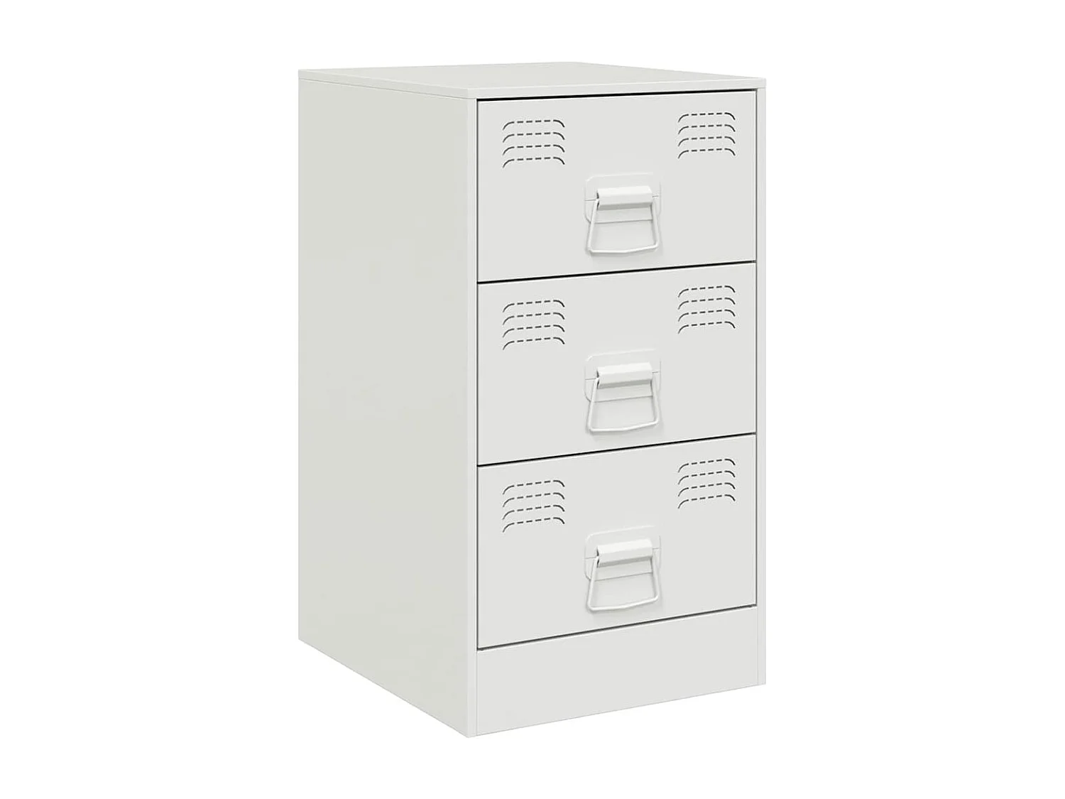 Tables de chevet 2 pcs blanc 34,5x39x62 cm acier