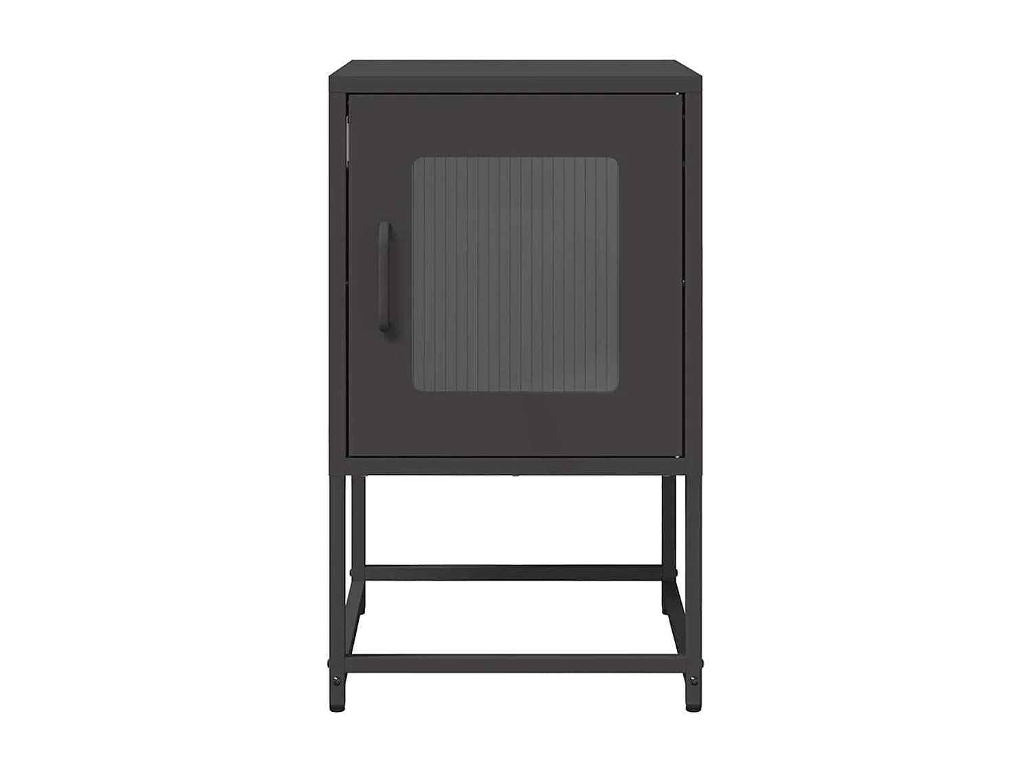 Table de chevet noir 36x39x60,5 cm acier laminé à froid