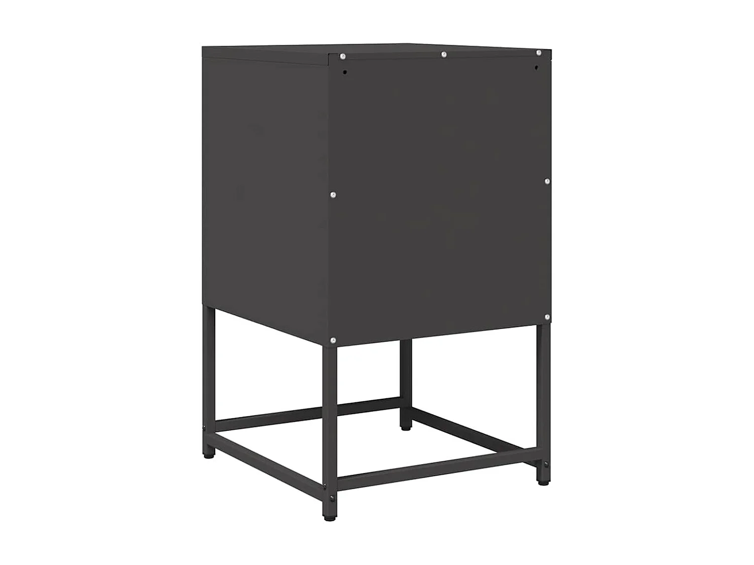 Table de chevet noir 36x39x60,5 cm acier laminé à froid