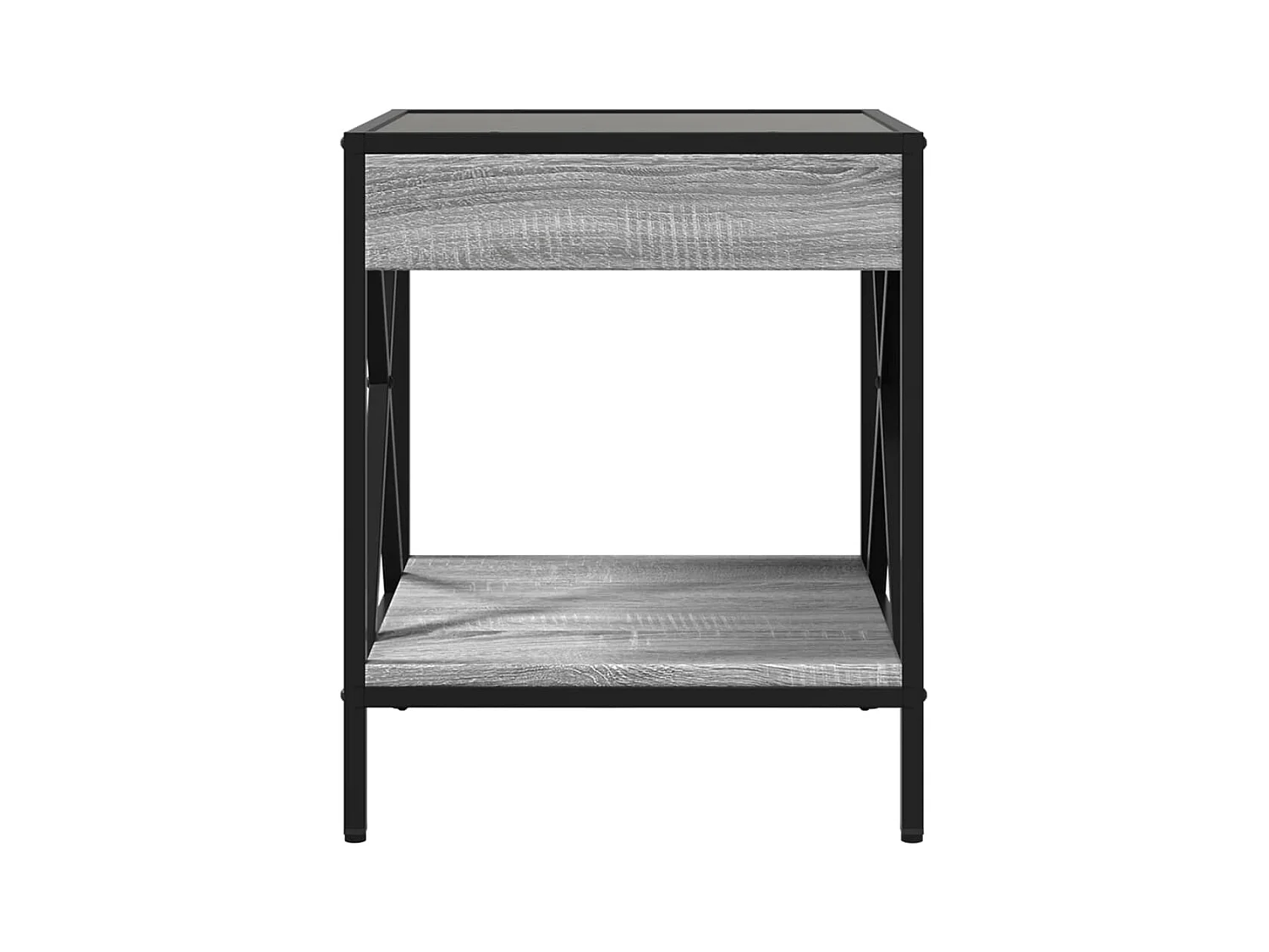 Nachtkastje met LED infinity sonoma grijs 40x40x49 cm