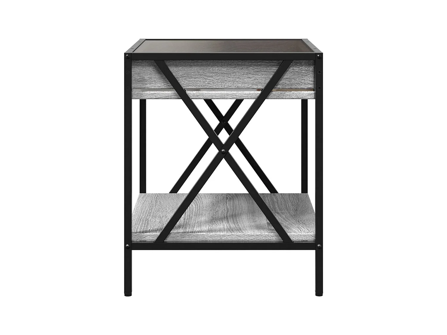 Nachtkastje met LED infinity sonoma grijs 40x40x49 cm