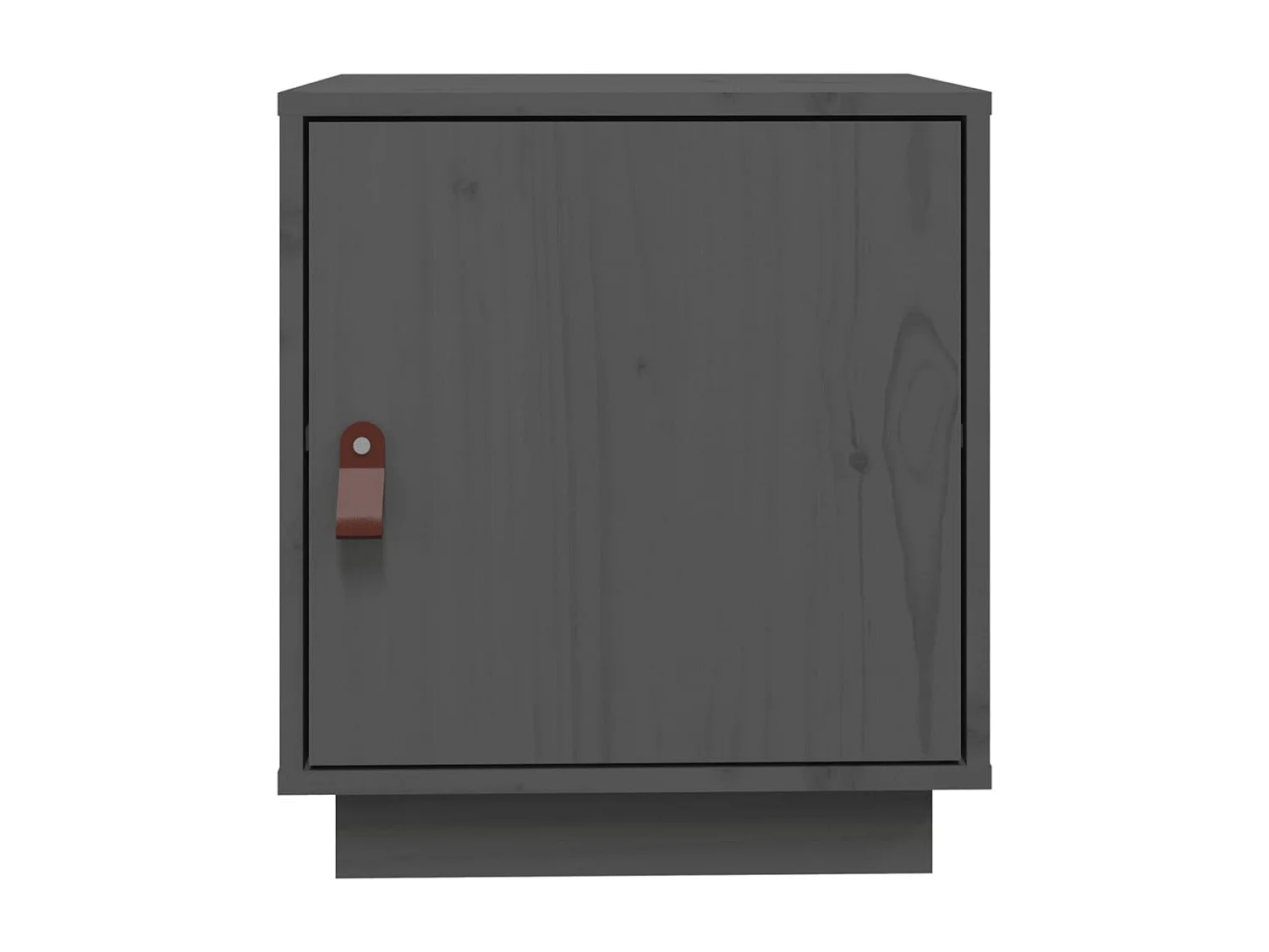 Comodini 2 pz Grigio 40x34x45 cm Legno massello di pino