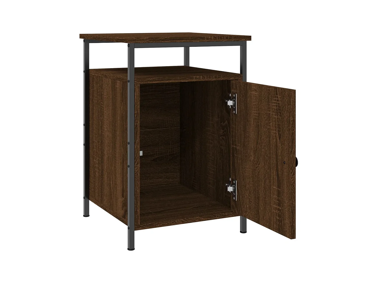 Nachtkastje bruin eiken 40x42x60 cm bewerkt hout