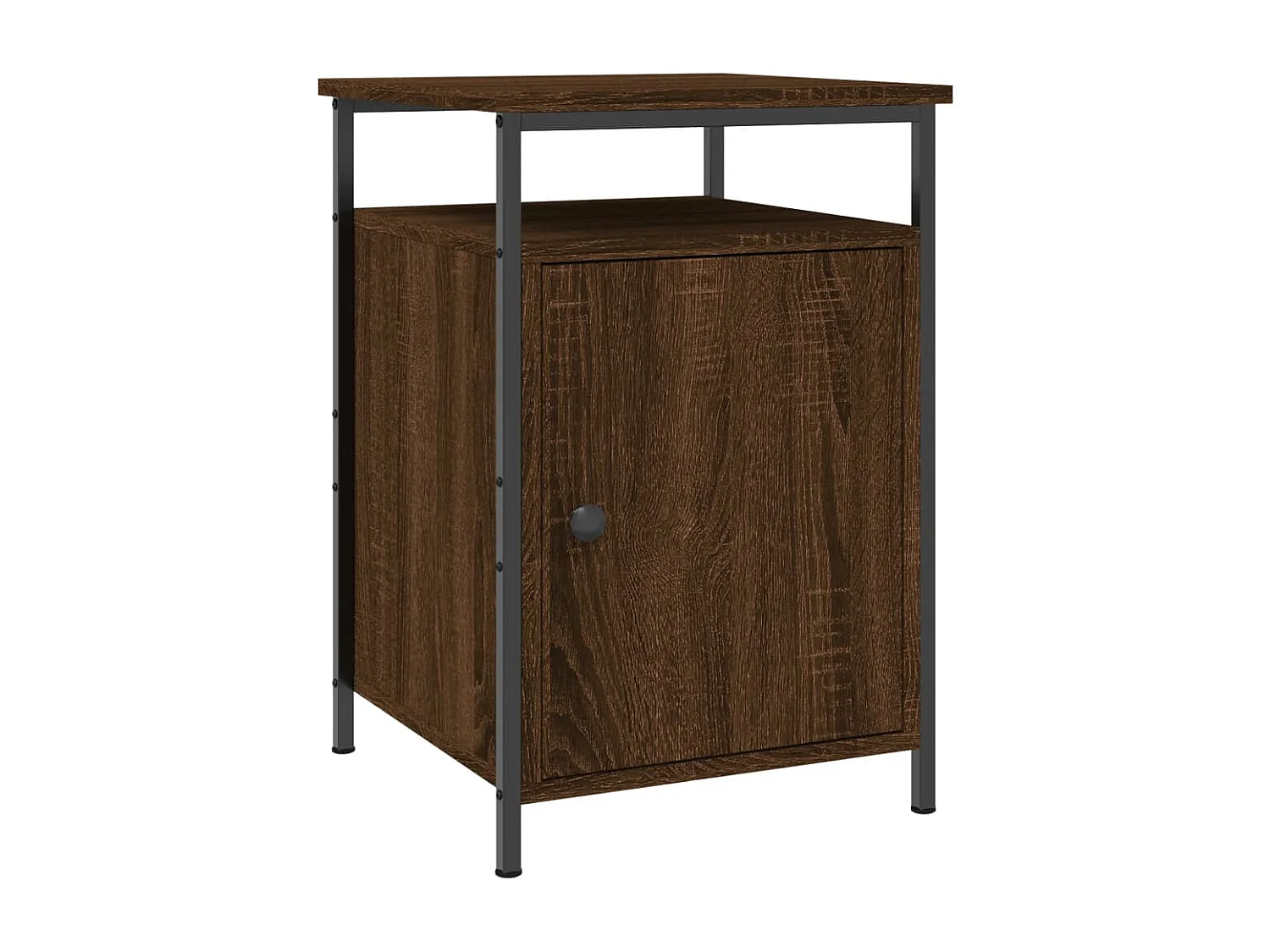 Mesita de noche roble marrón 40x42x60 cm madera de ingeniería