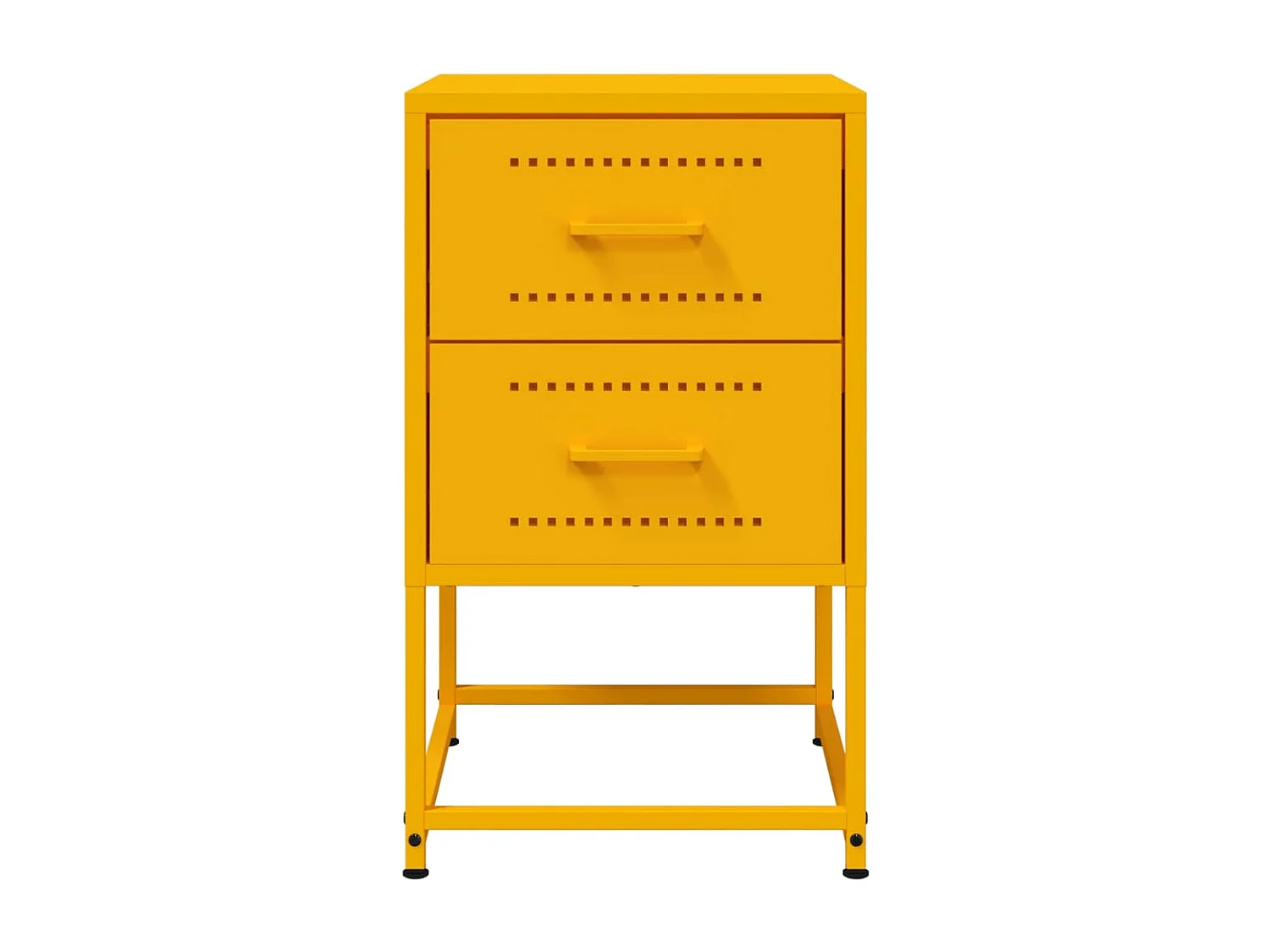 Tables de chevet 2 pcs jaune moutarde 36x39x60,5 cm acier