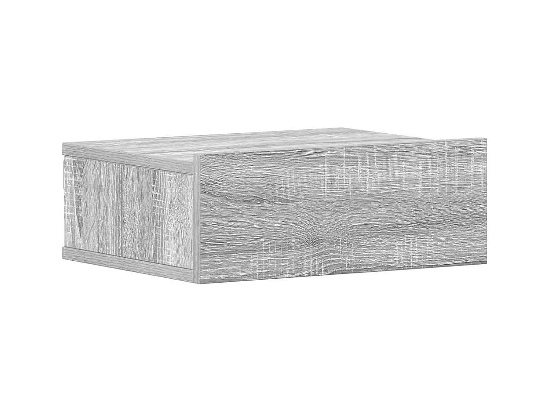 Schwebende Nachttische 2 Stk. Sonoma grau 40x30x15 cm