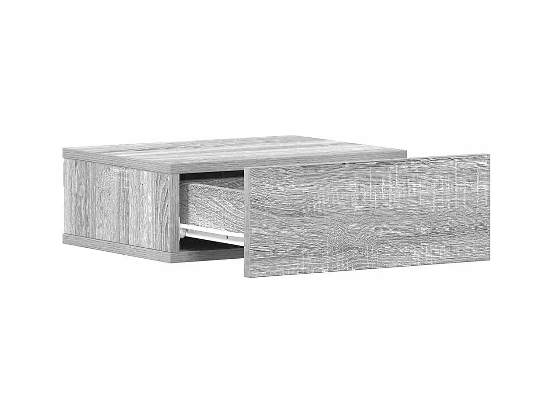 Schwebende Nachttische 2 Stk. Sonoma grau 40x30x15 cm