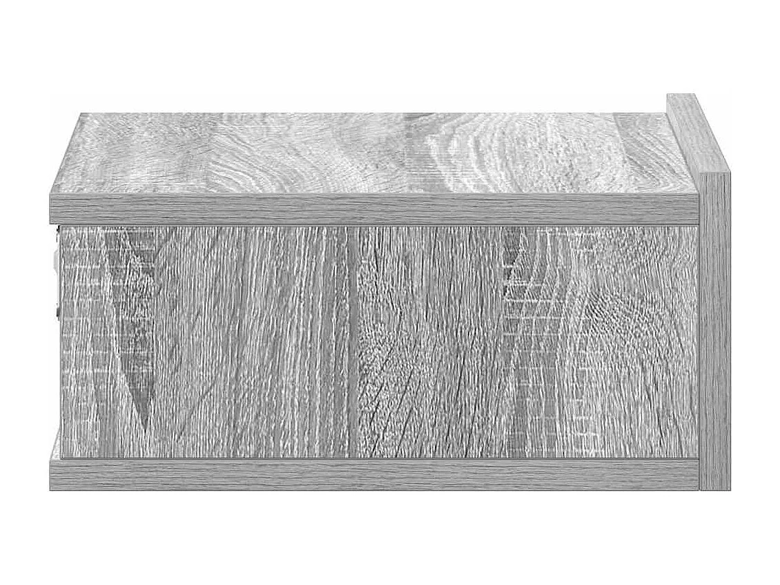 Comodini sospesi 2 pezzi Sonoma grigio 40x30x15 cm