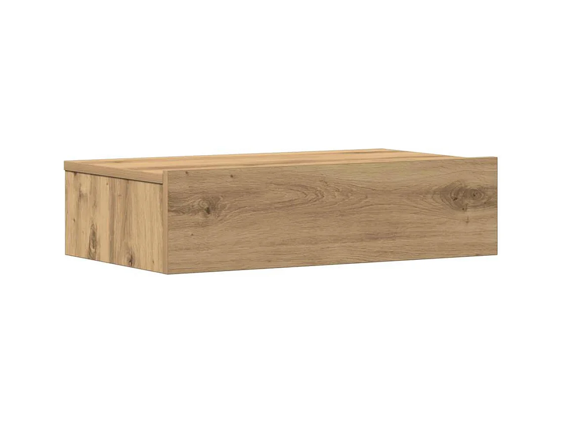 Table de chevet chêne artisanal 60x35 cm bois d’ingénierie