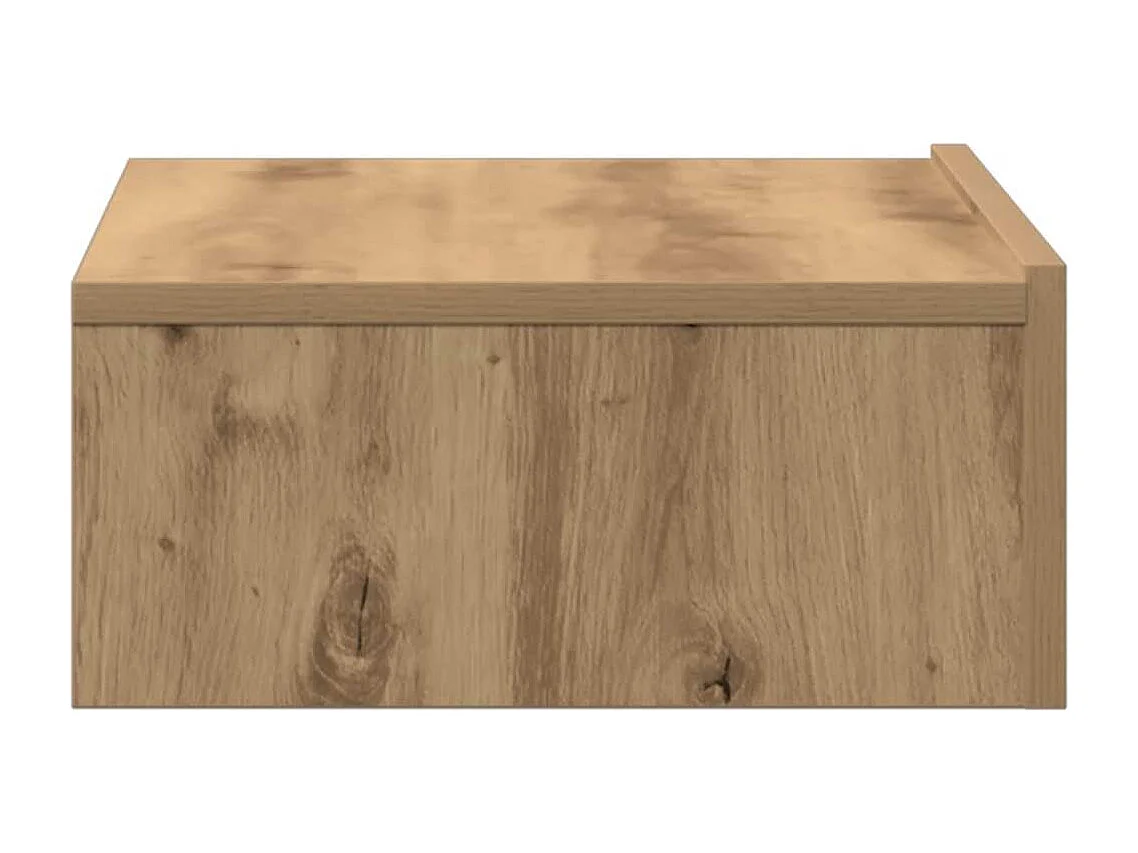 Table de chevet chêne artisanal 60x35 cm bois d’ingénierie