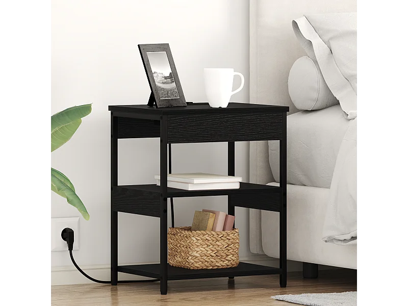 Armoires de chevet 2 pcs Chêne noir 41 x 31 x 51 cm