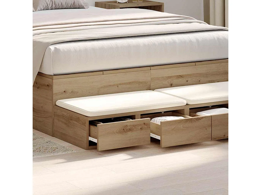 Cassettiera letto Artisan rovere 120x36,5x16,5 cm Legno ingegnerizzato