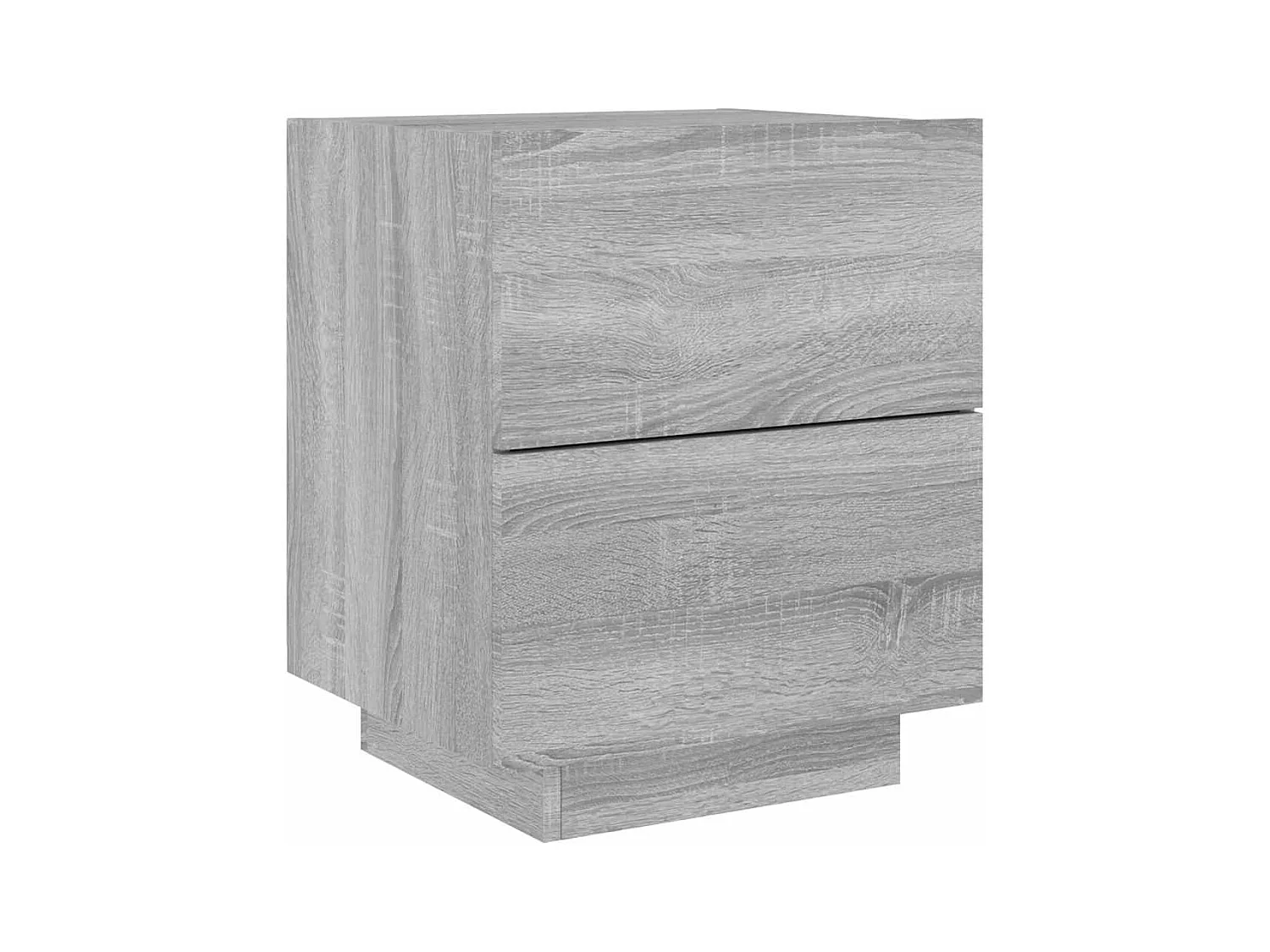 Armoires de chevet et lumières LED 2 pcs sonoma gris