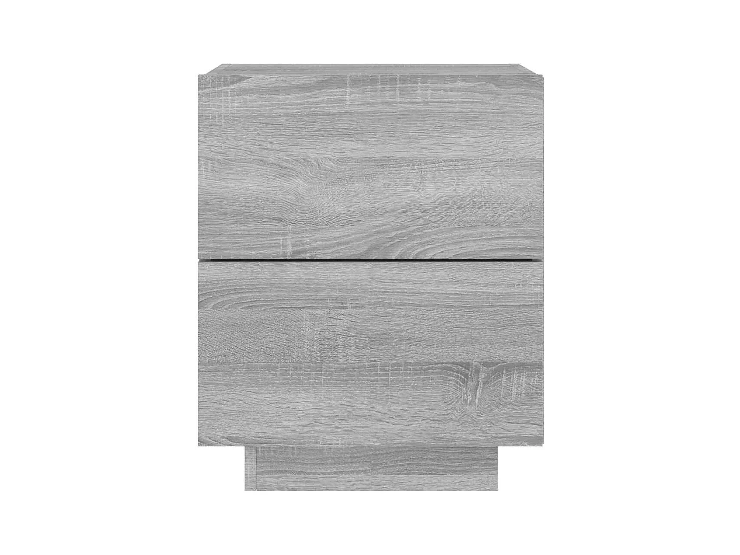 Armoires de chevet et lumières LED 2 pcs sonoma gris