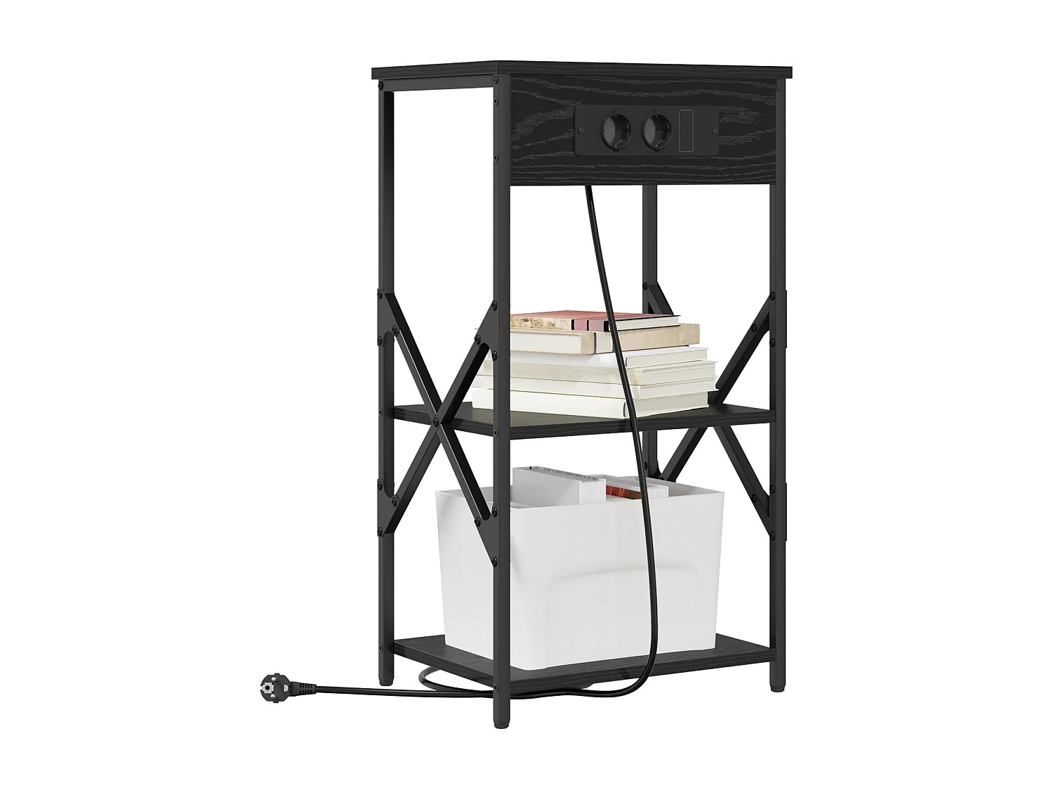 Cabinet de chevet Chêne noir 41 x 31 x 76 cm Bois d'ingénierie