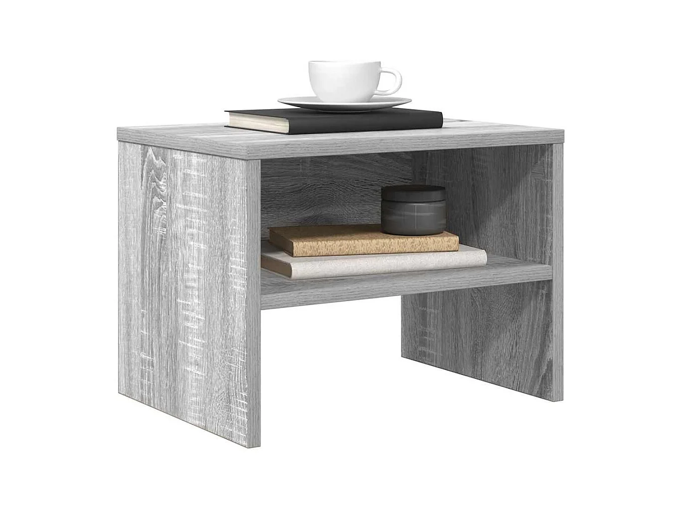 Mesita de noche Sonoma gris 40x30x30 cm Madera de ingeniería