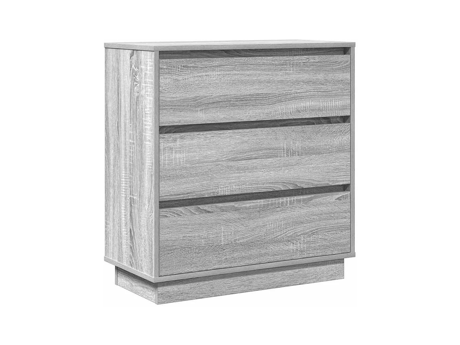 Table de chevet avec LED Gris Sonoma 71x34,5x75 cm en bois reconstitué