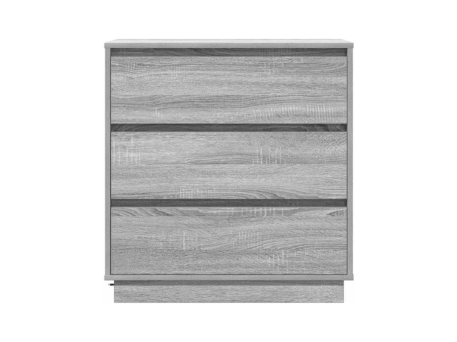 Table de chevet avec LED Gris Sonoma 71x34,5x75 cm en bois reconstitué