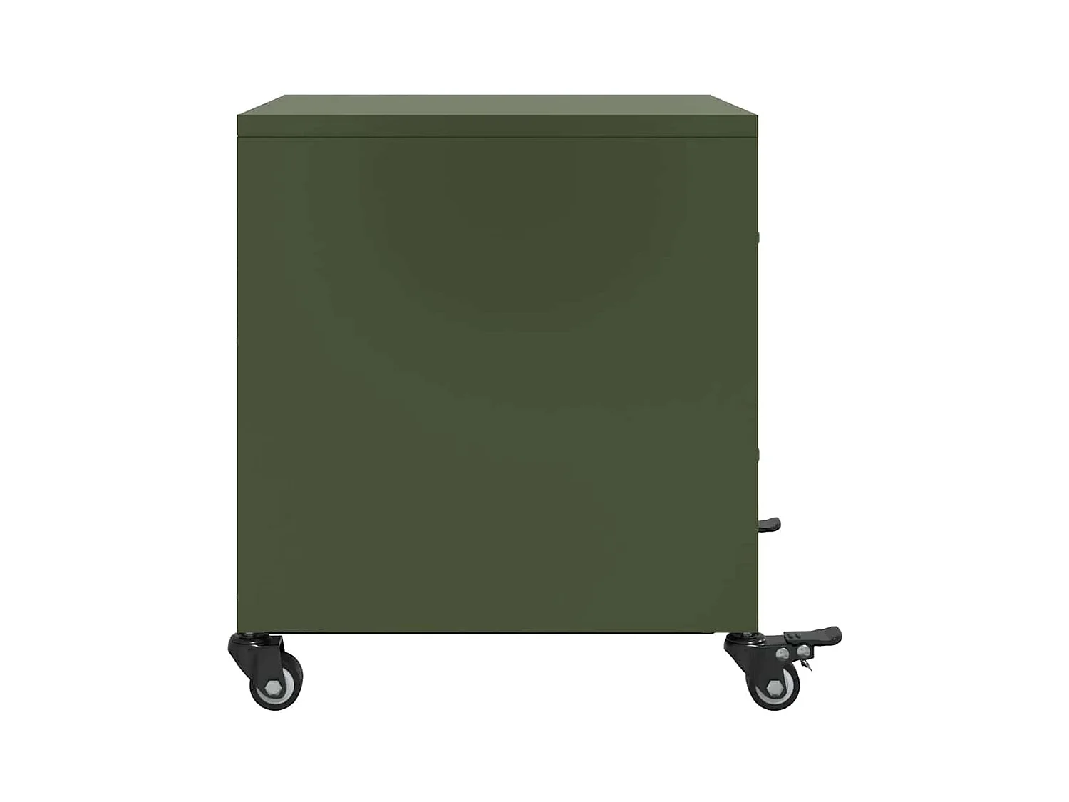 Tables de chevet 2 pcs vert olive 36x39x43,5 cm acier