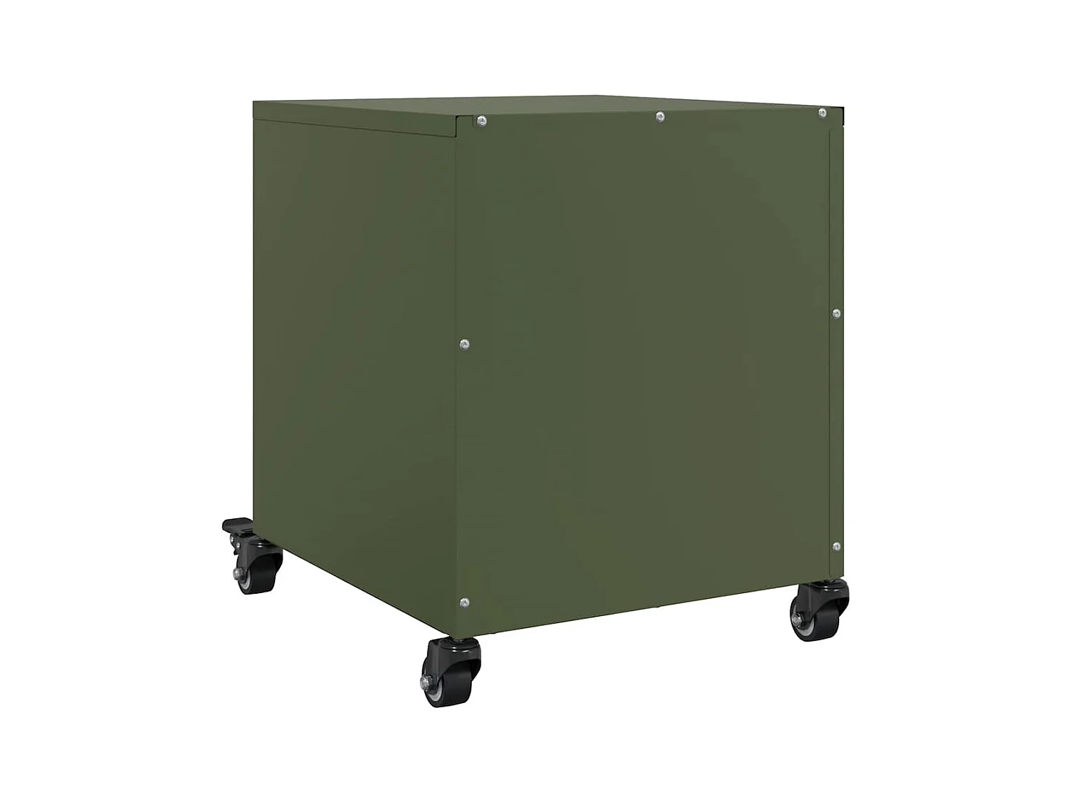 Tables de chevet 2 pcs vert olive 36x39x43,5 cm acier