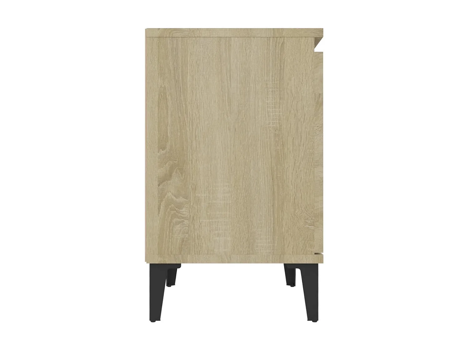 Table de chevet avec pieds en métal chêne sonoma 40x30x50 cm