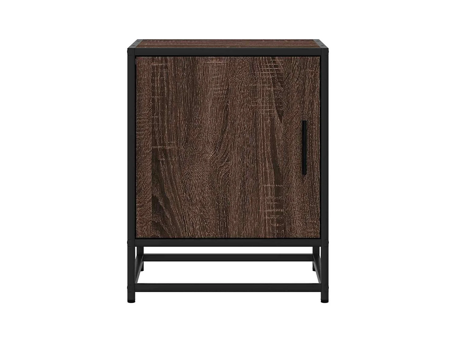 Tables de chevet 2 pcs chêne marron bois d'ingénierie et métal