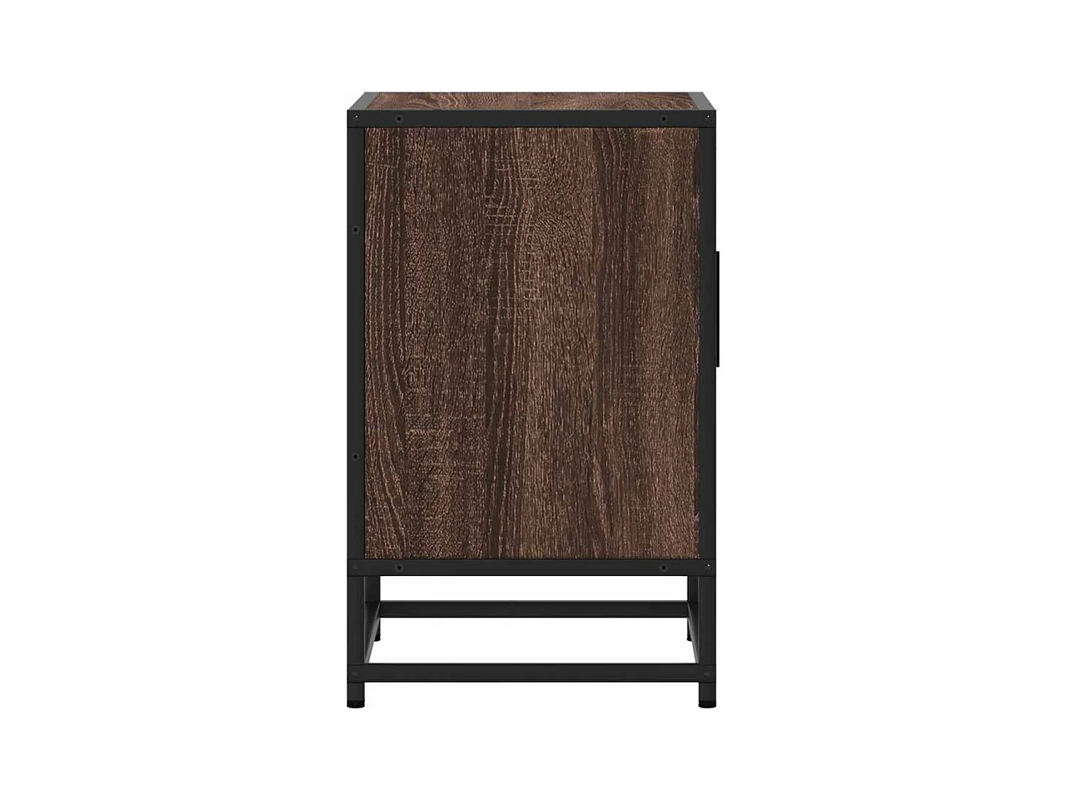 nachtkastjes bruin eikenhout en metaal