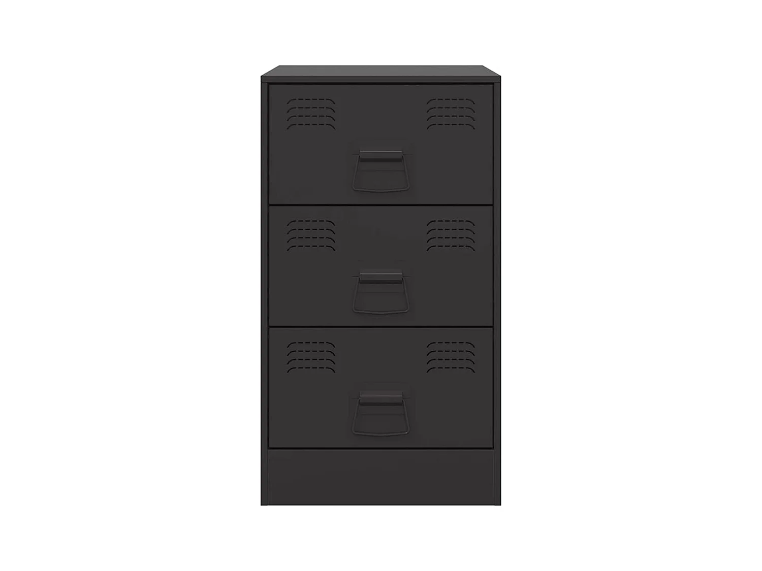 Tables de chevet 2 pcs noir 34,5x39x62 cm acier