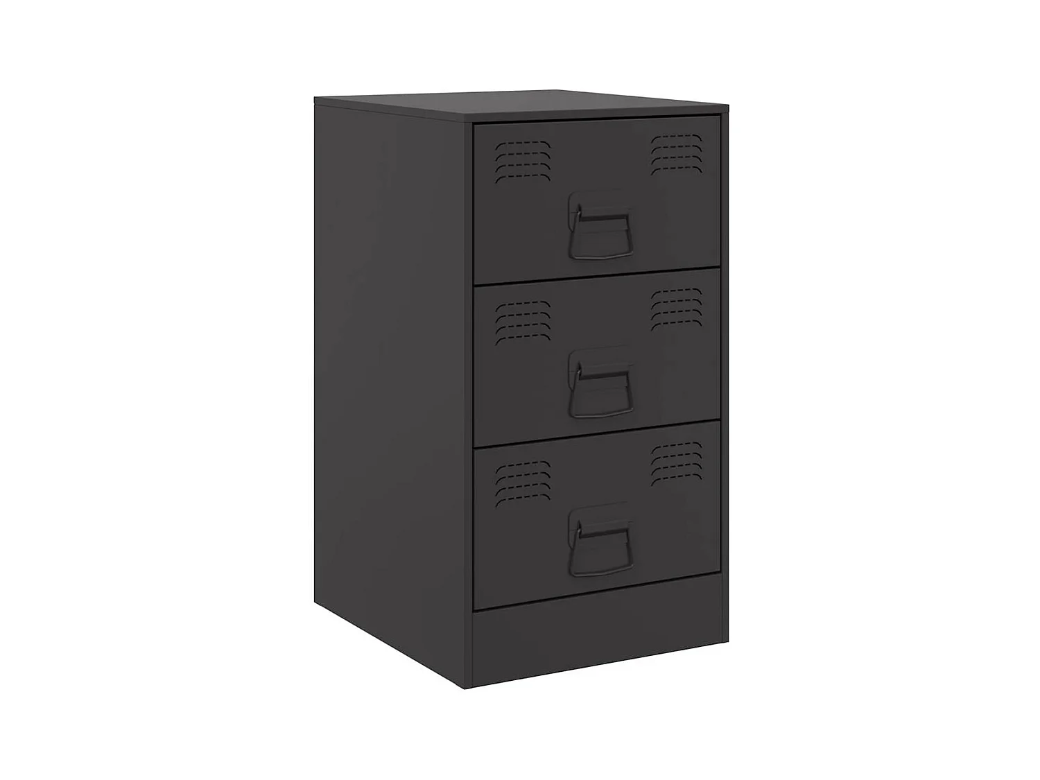 Tables de chevet 2 pcs noir 34,5x39x62 cm acier