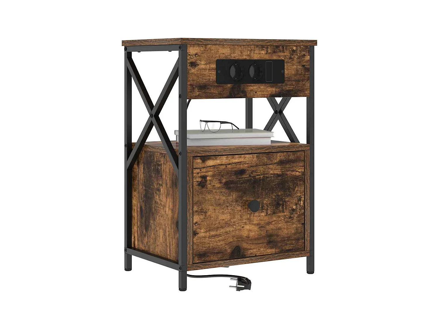 Armoires de chevet avec tiroir 2 pcs Chêne fumé 40 x 31 x 60 cm