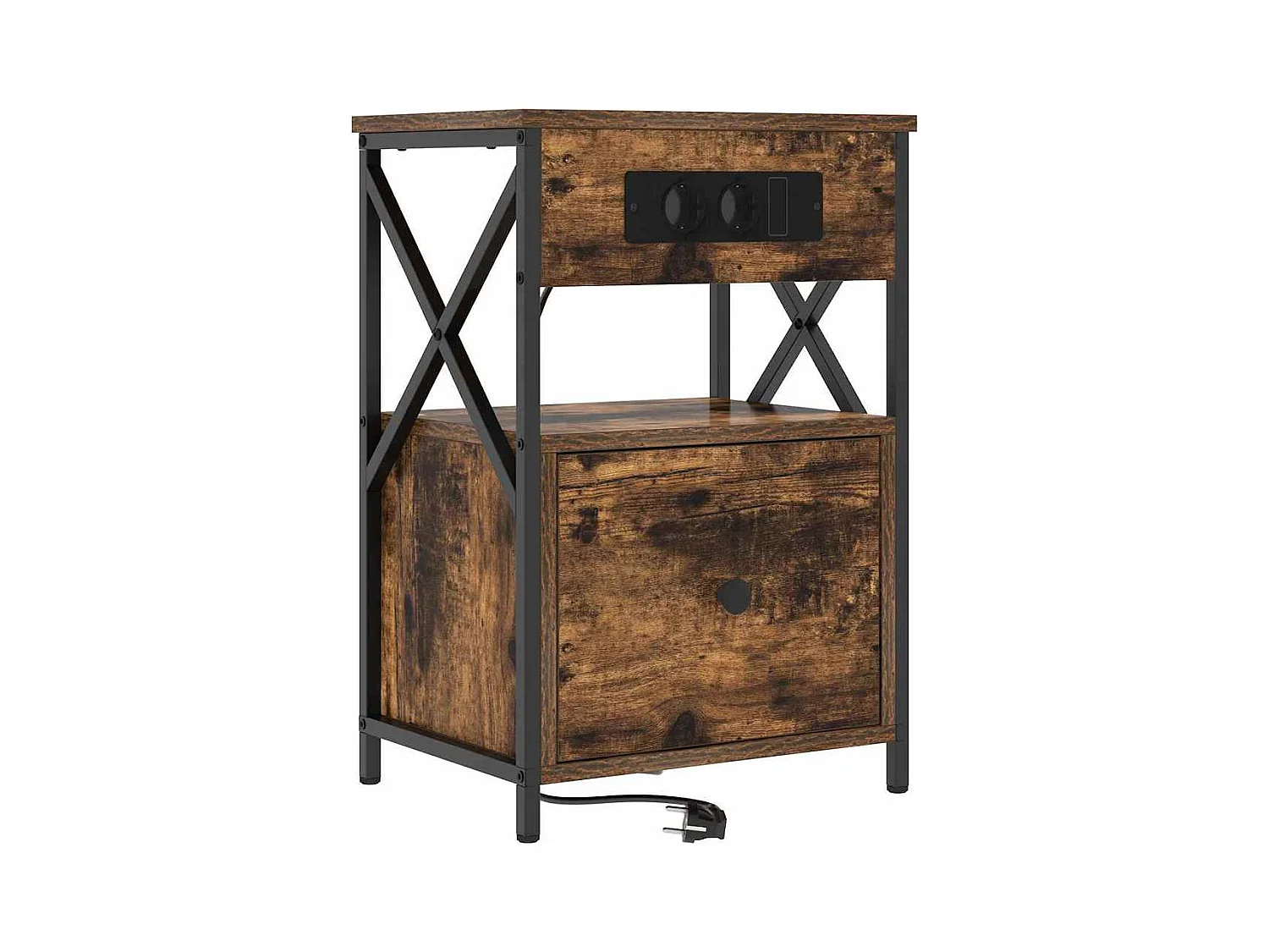 Armoires de chevet avec tiroir 2 pcs Chêne fumé 40 x 31 x 60 cm