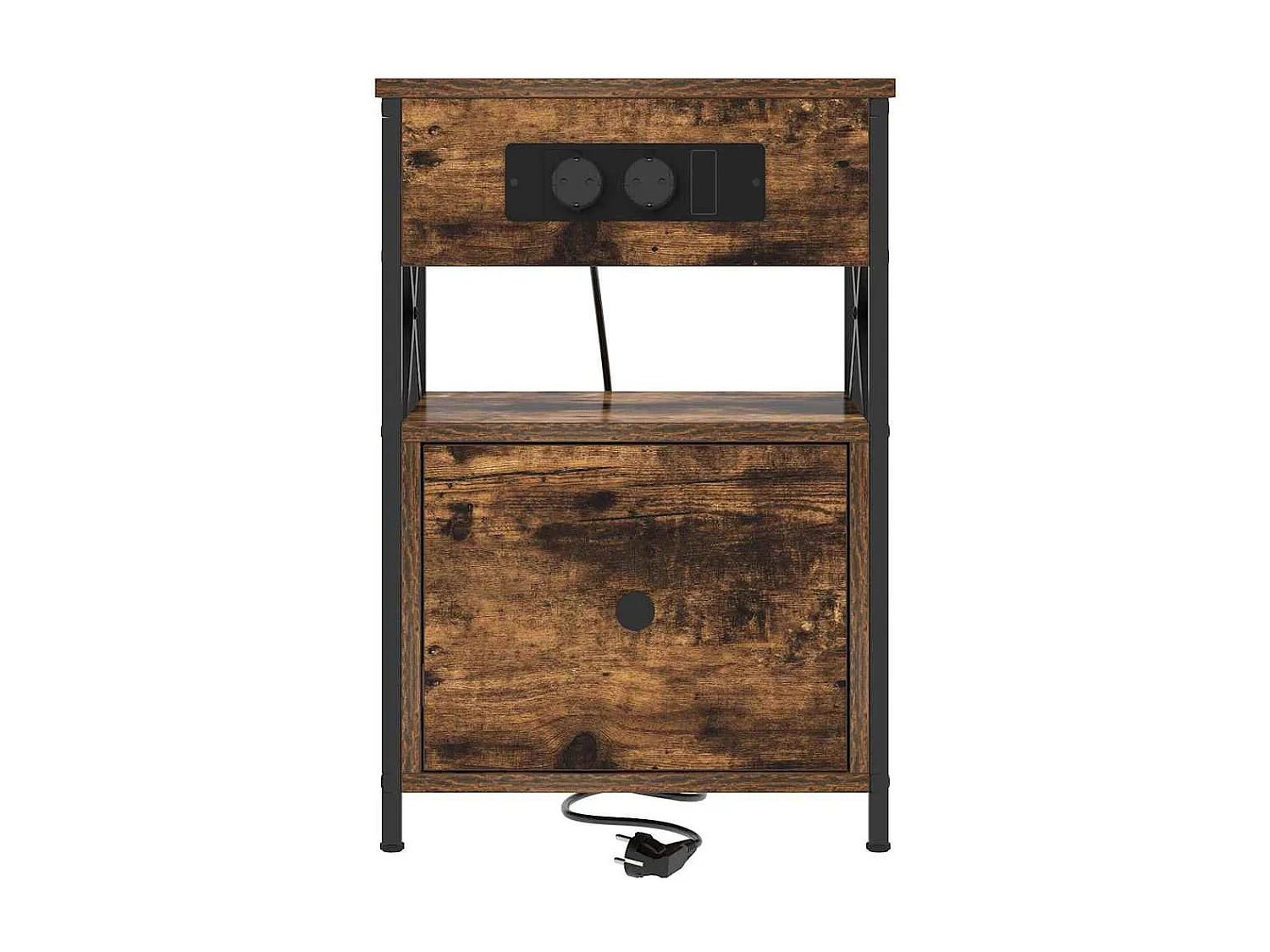 Armoires de chevet avec tiroir 2 pcs Chêne fumé 40 x 31 x 60 cm