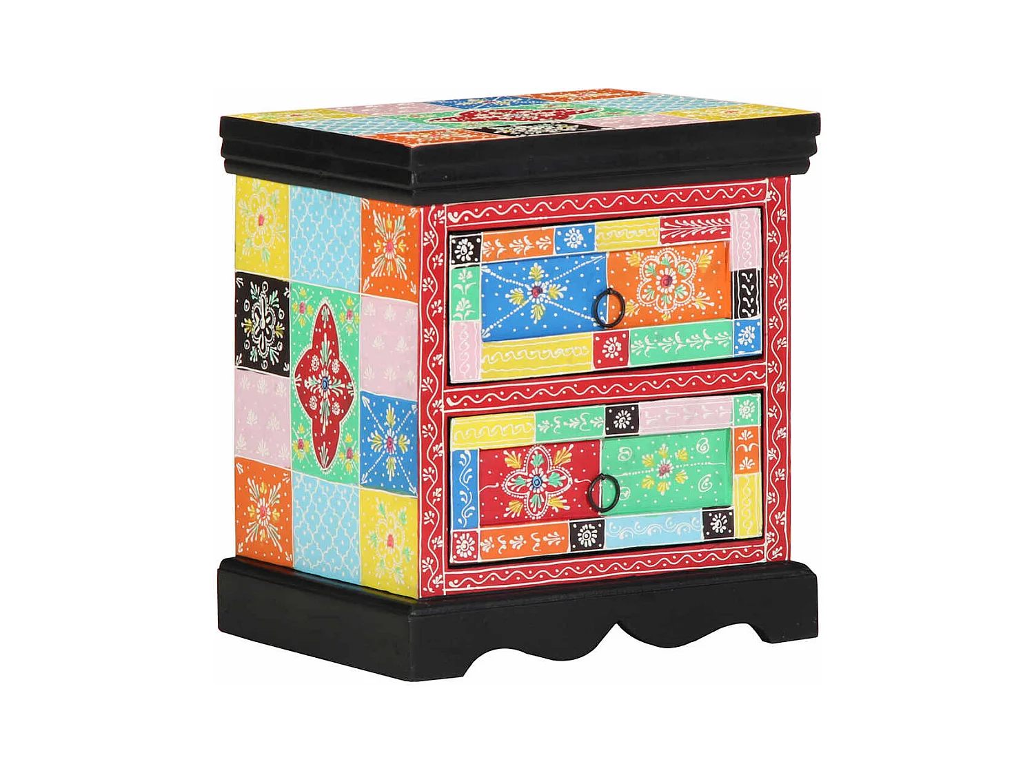 Armoire de chevet 2 pcs Multicolore 40x35x45 cm en bois reconstitué