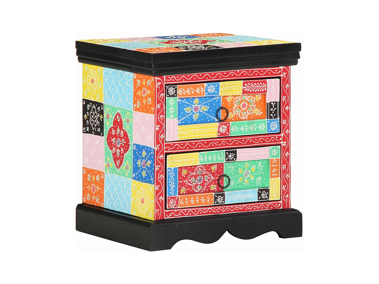 Armoire de chevet 2 pcs Multicolore 40x35x45 cm en bois reconstitué