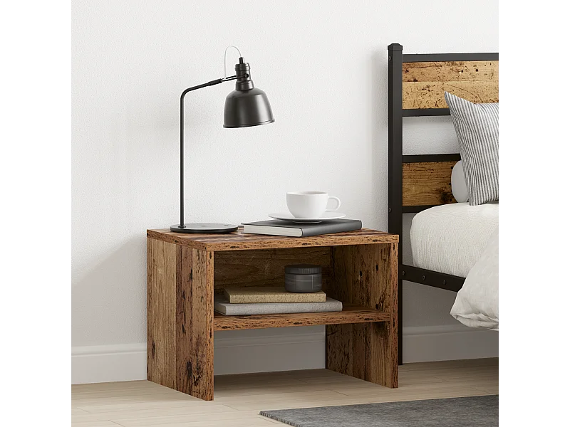 Cabinet de chevet Bois ancien 40 x 30 x 30 cm Bois d'ingénierie