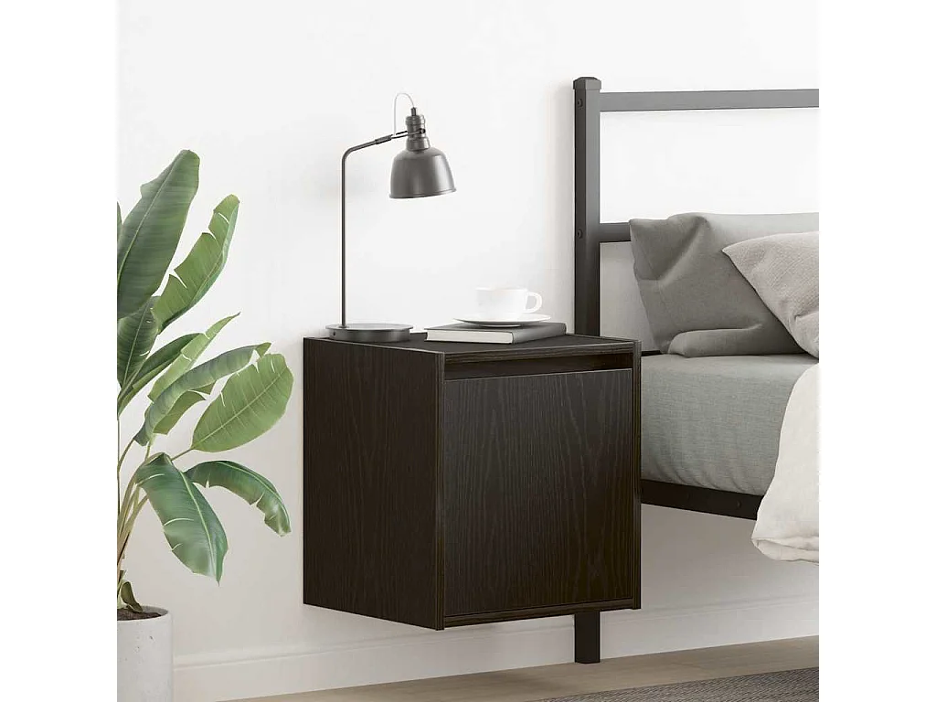 Tables de chevet murales 2 pcs noir 38x34x40 cm