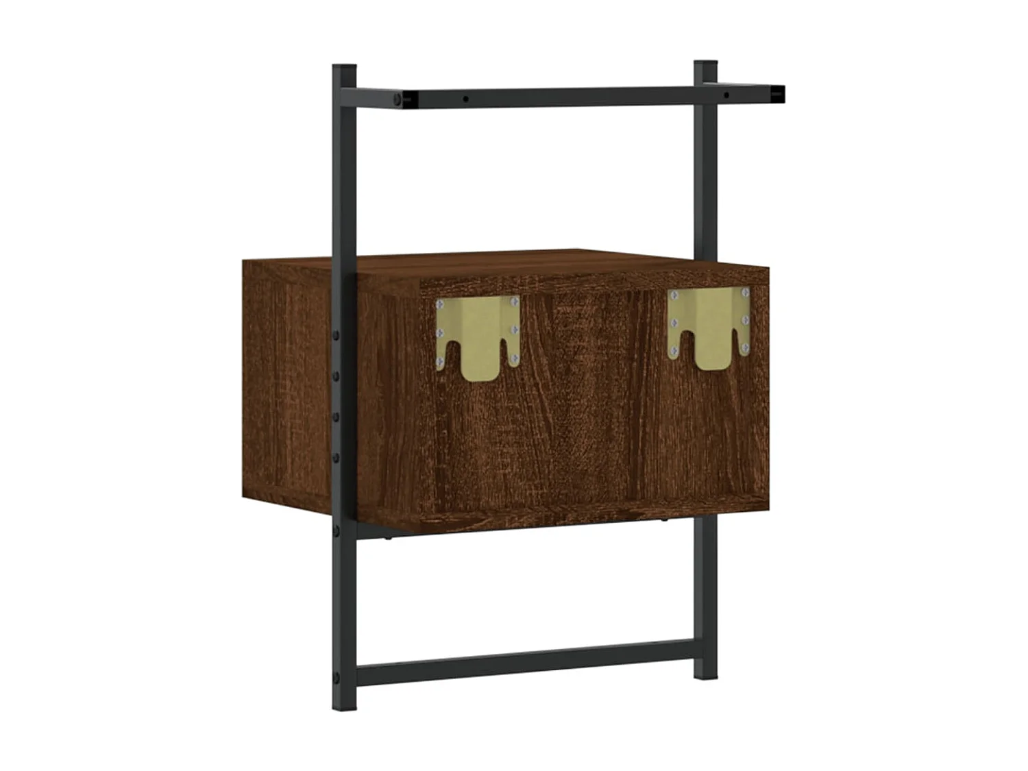 Table de chevet murale chêne brun 35x30x51 cm bois d'ingénierie