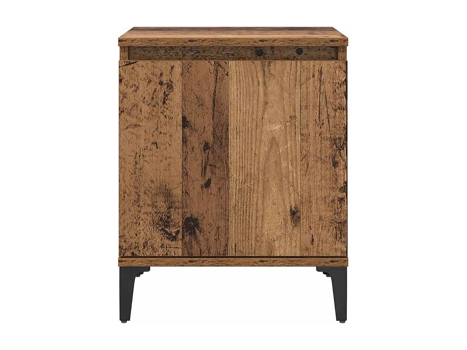 Comodino in legno antico Legno antico Legno massello, metallo