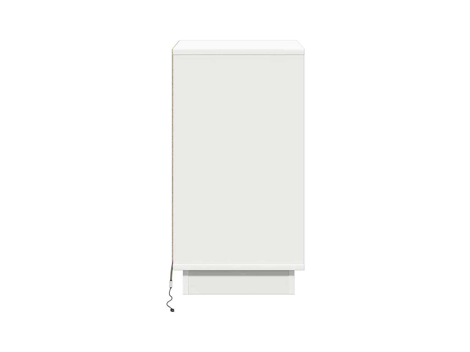 Meuble de chevet avec éclairage LED blanc 39x34,5x65 cm en bois d'ingénierie